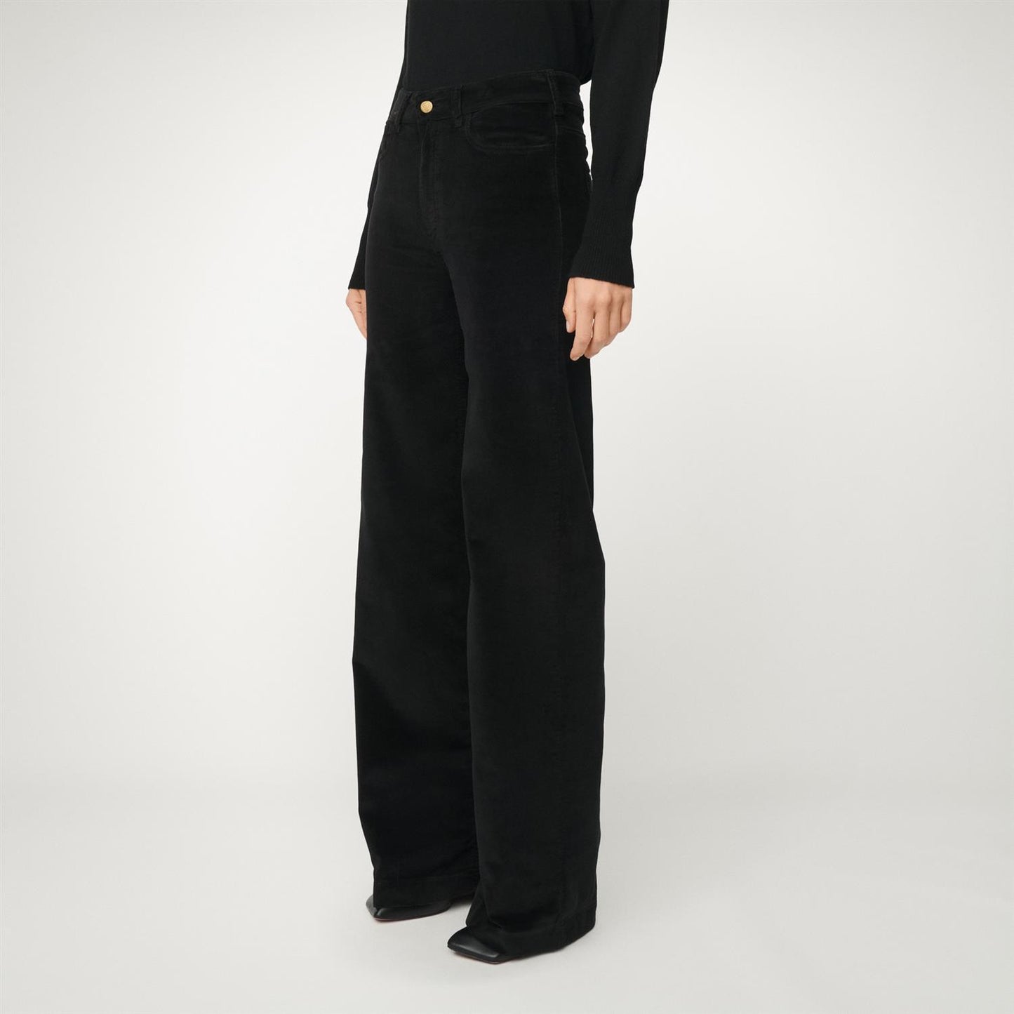 Palazzo Mistral Shiny Cord Black