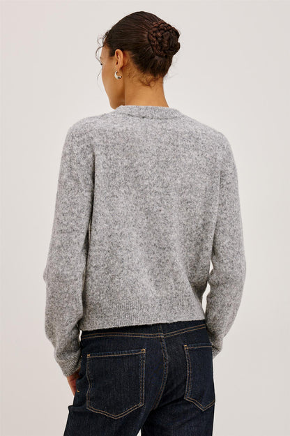 Millie Cardigan Grey Flora