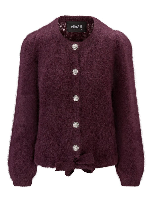 Franka Lux Chunky Cardigan Red Wine