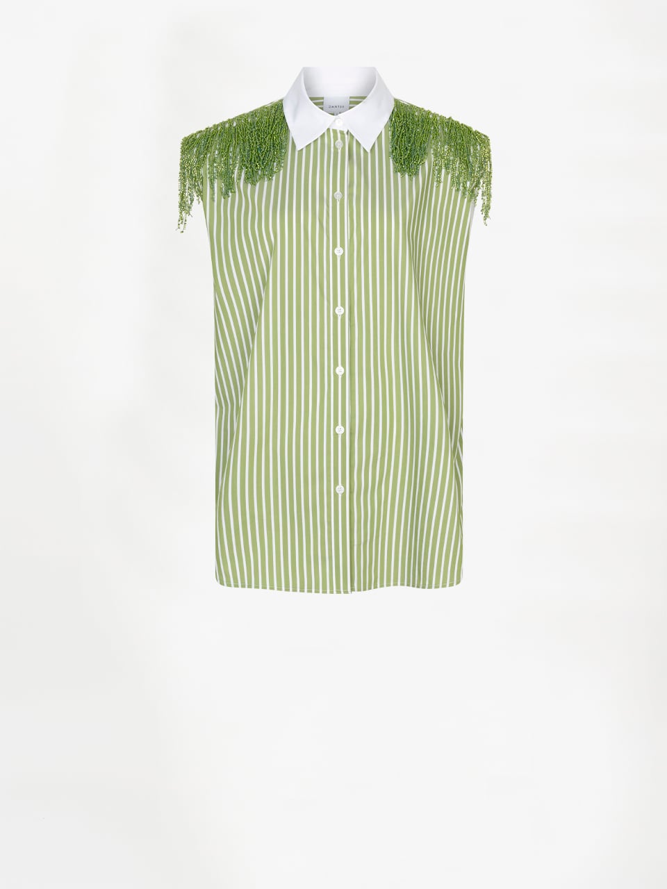 Robin Fringe Detail Shirt Green Lush