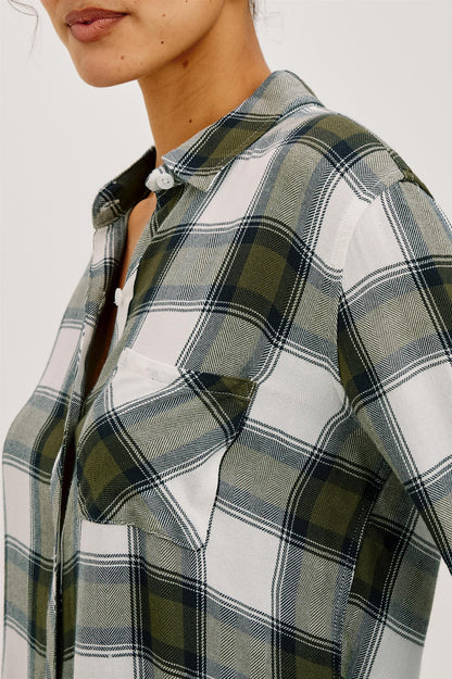 Hunter Shirt Olive Ivory
