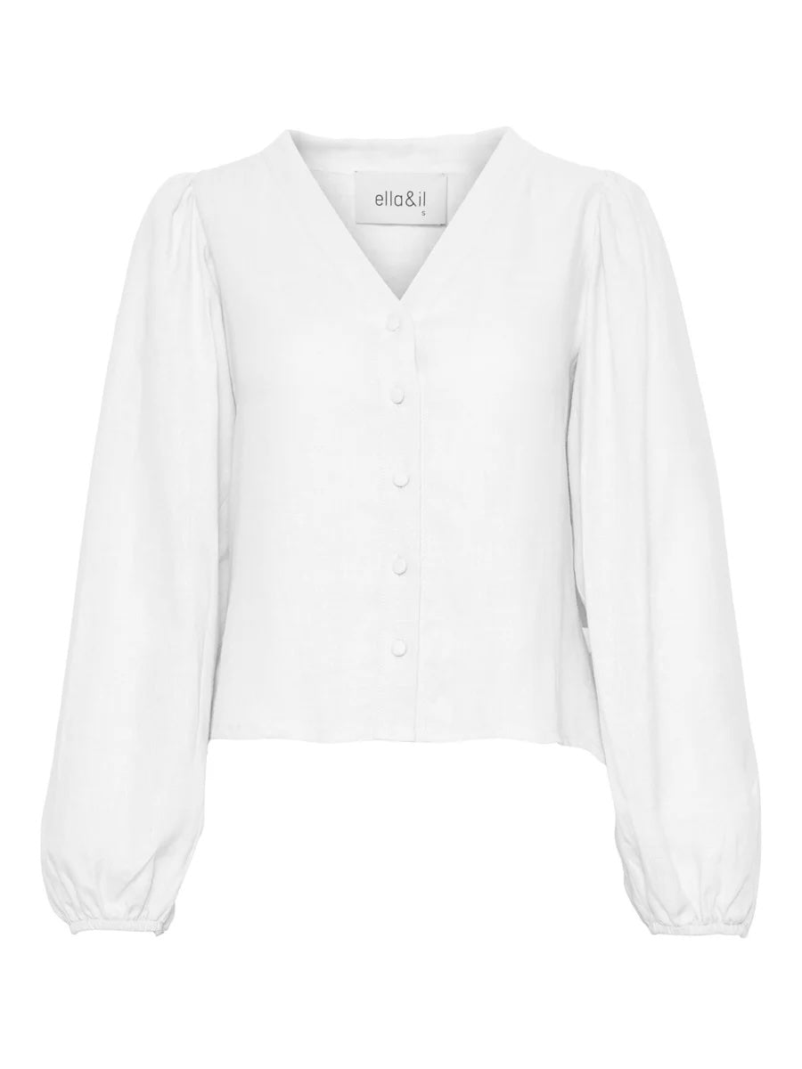 Edith Linen Shirt White