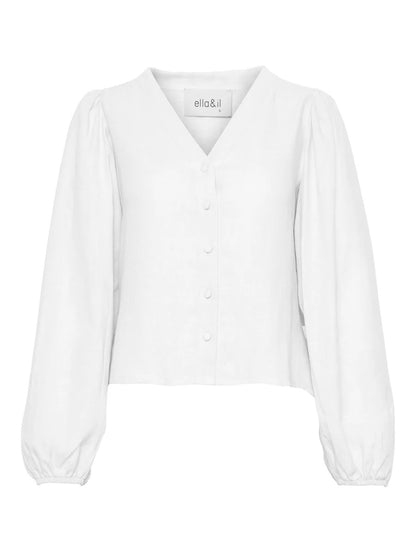 Edith Linen Shirt White