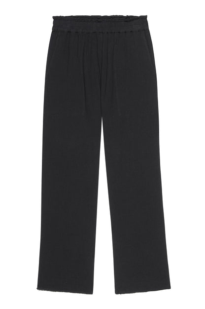 Leon Crop Pant Black Gauze