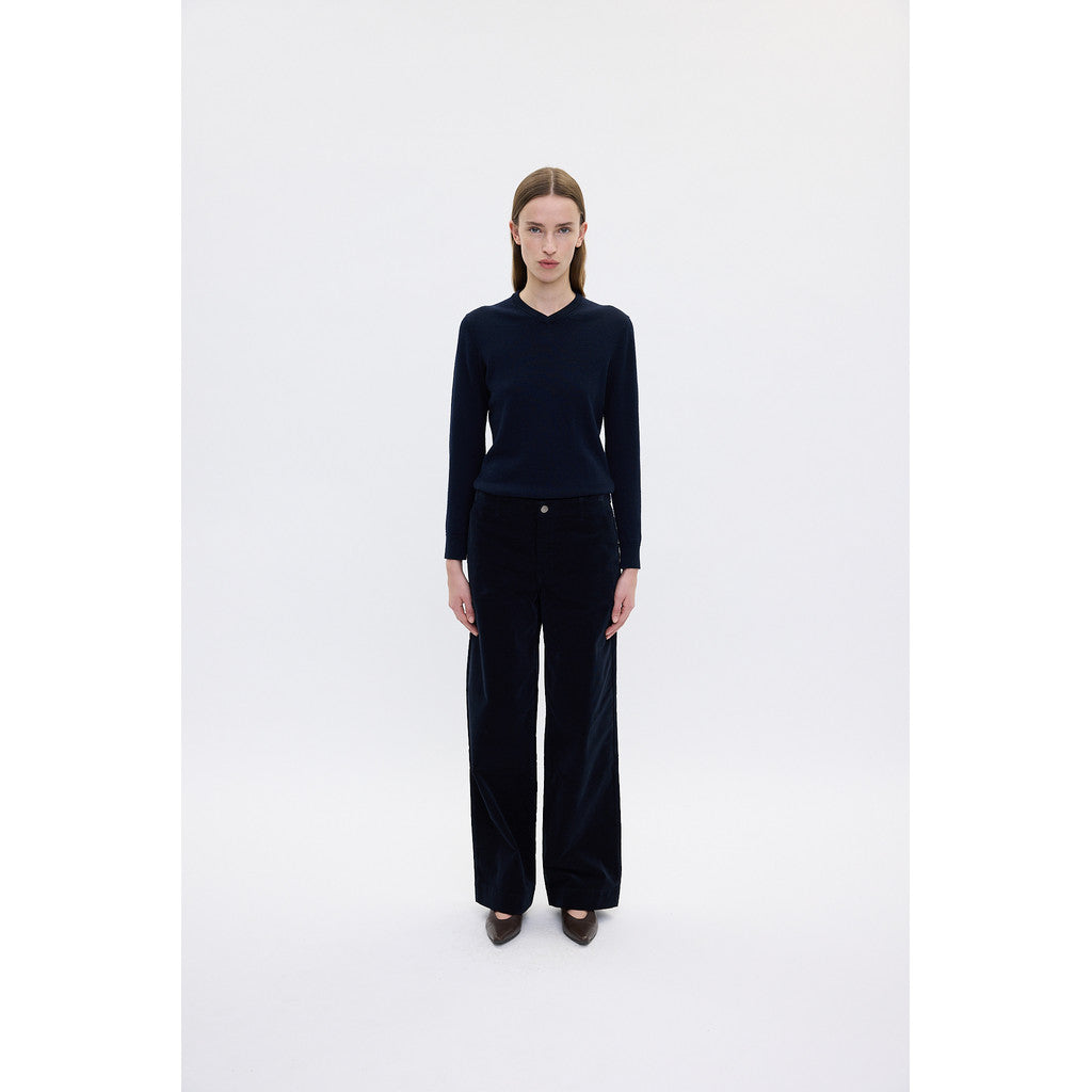 Erica Pants Navy Mini Corduroy