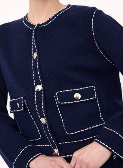 Cora Jacket Marine Ecru