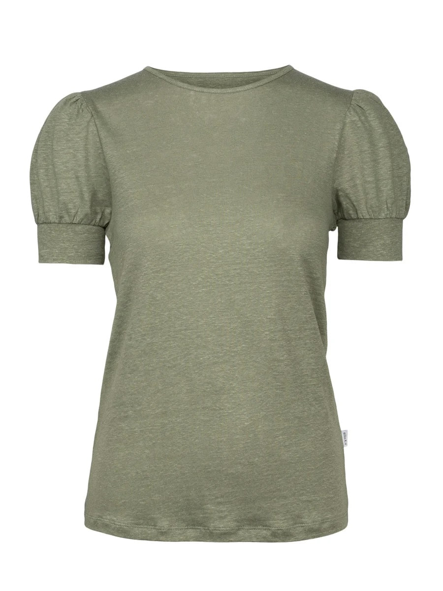 Madeleine Linen Tee Green