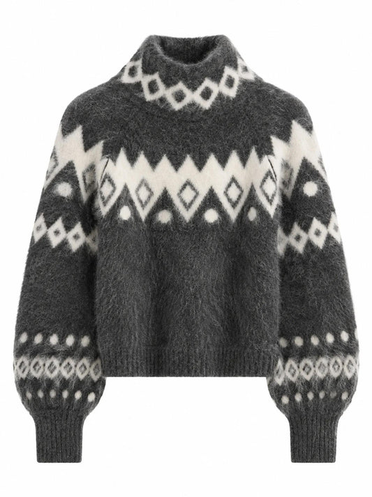 Kylie Chunky Sweater Charcoal