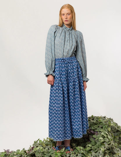Bibbi Skirt Chevron Blue