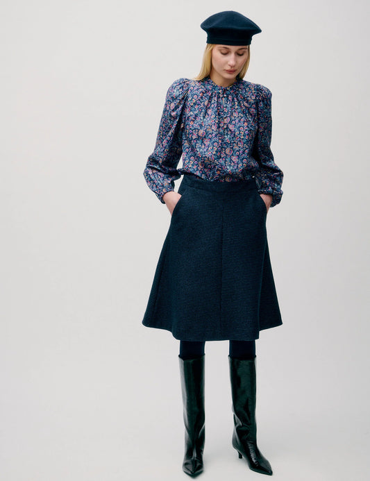Bello Skirt Tweed Blue