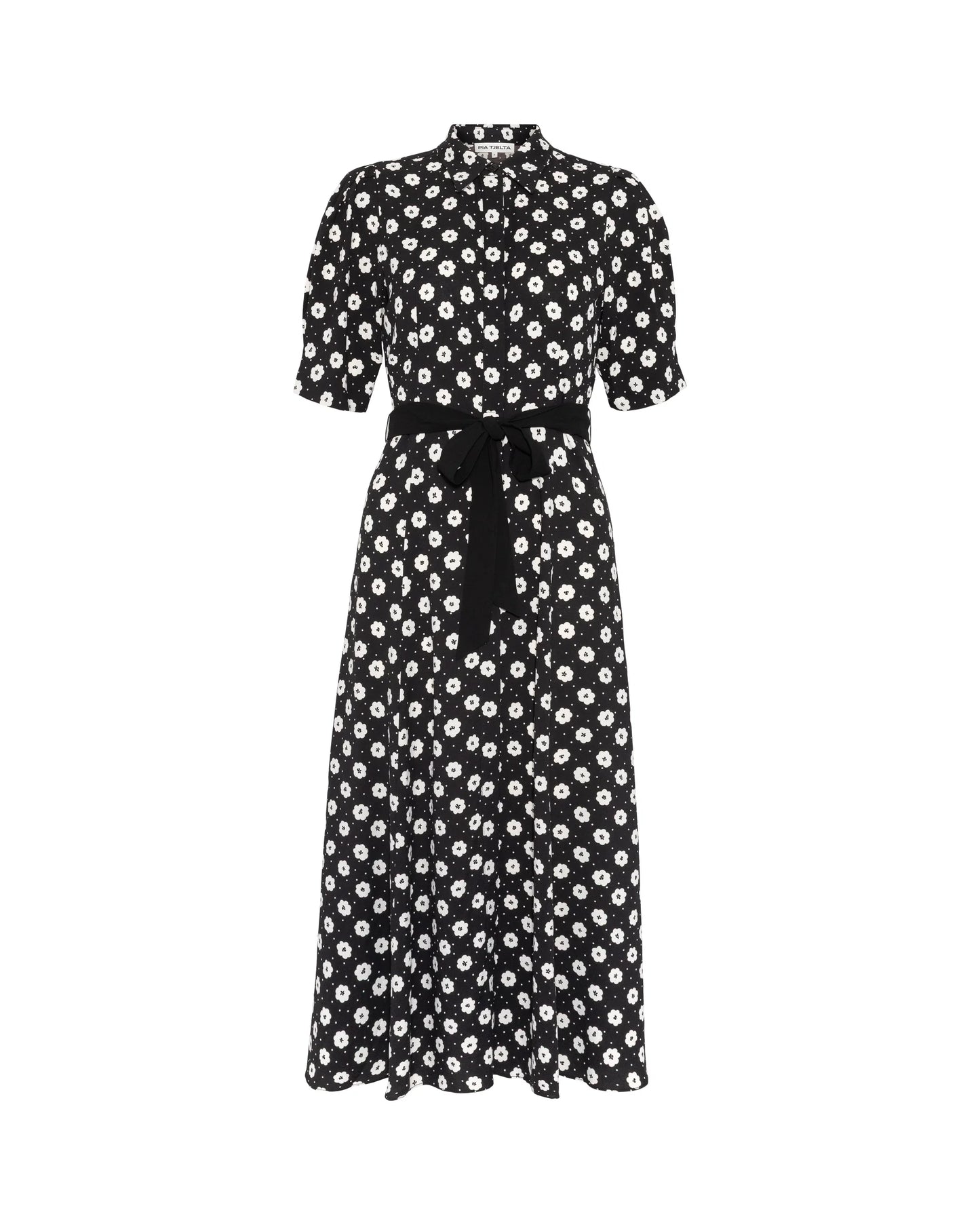 Charlotte Dress Creme Fleur Black