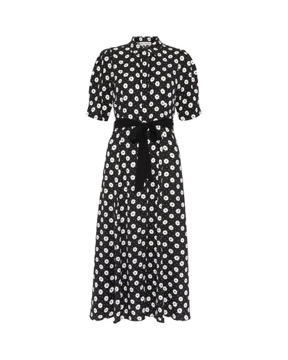 Charlotte Dress Creme Fleur Black