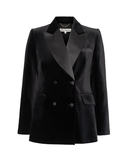 Francis Velvet Jacket Black