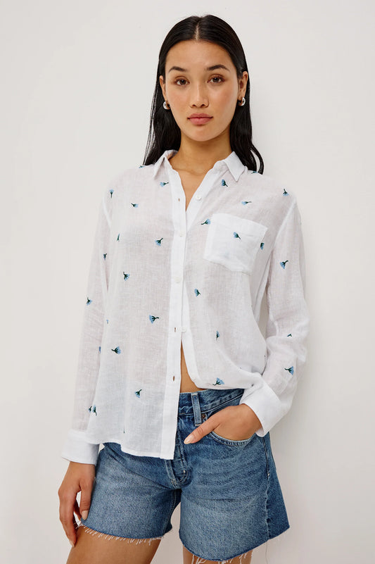 Charli Shirt Bluebell Carnations