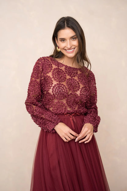 Tyll Flower Bordeaux