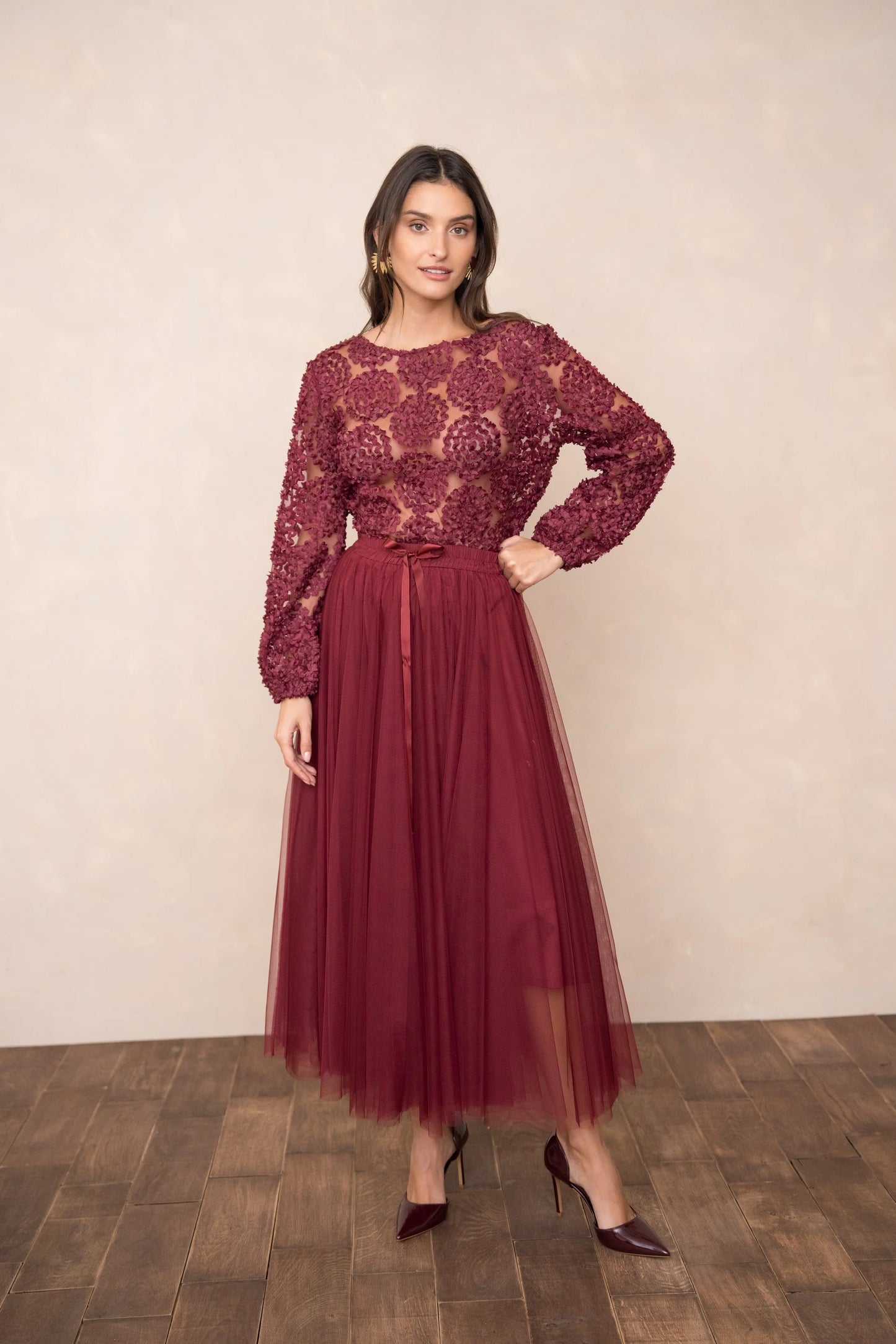 Tyll Flower Bordeaux