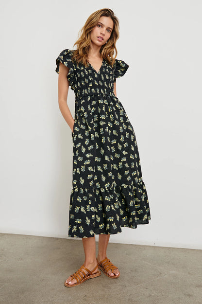 Clementine Dress Dark Amaryllis