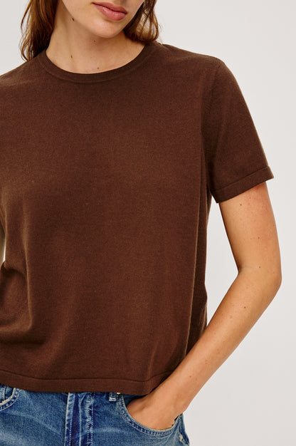 Cotton Cashmere T-shirt Espresso