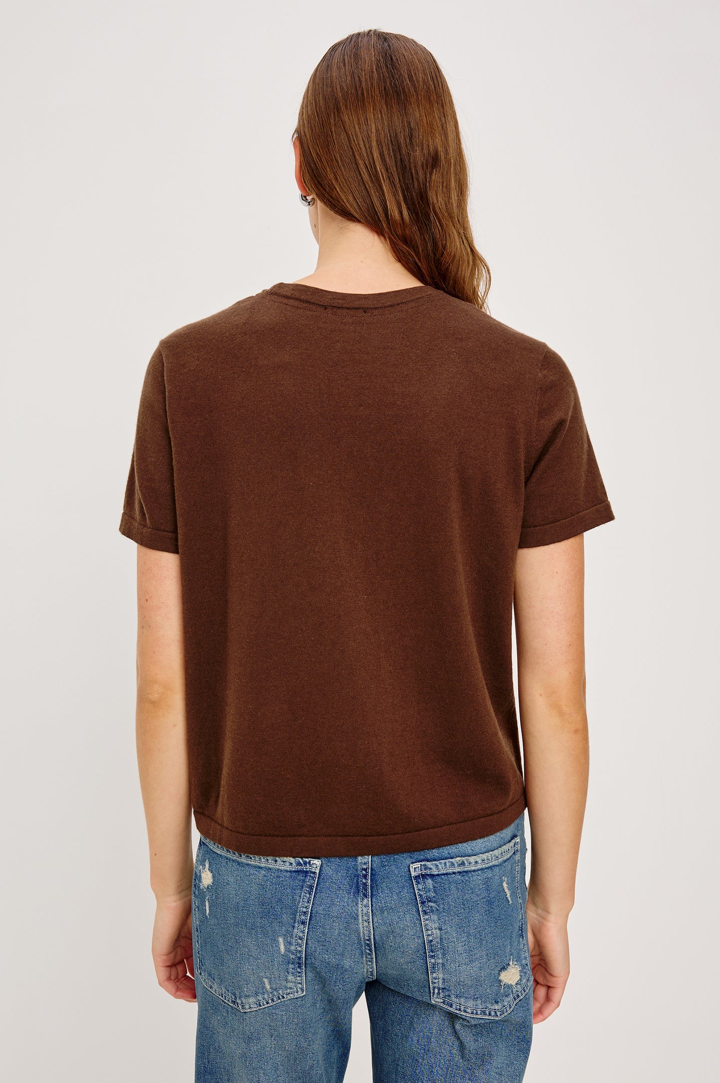 Cotton Cashmere T-shirt Espresso