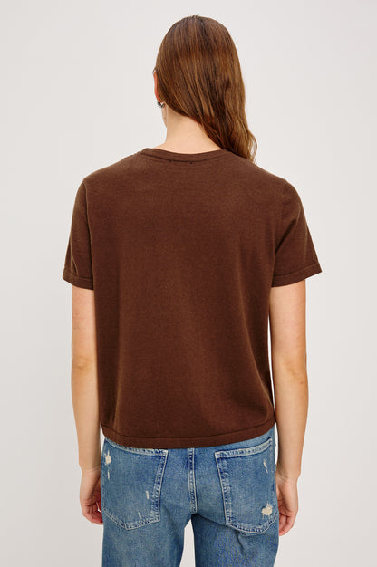 Cotton Cashmere T-shirt Espresso