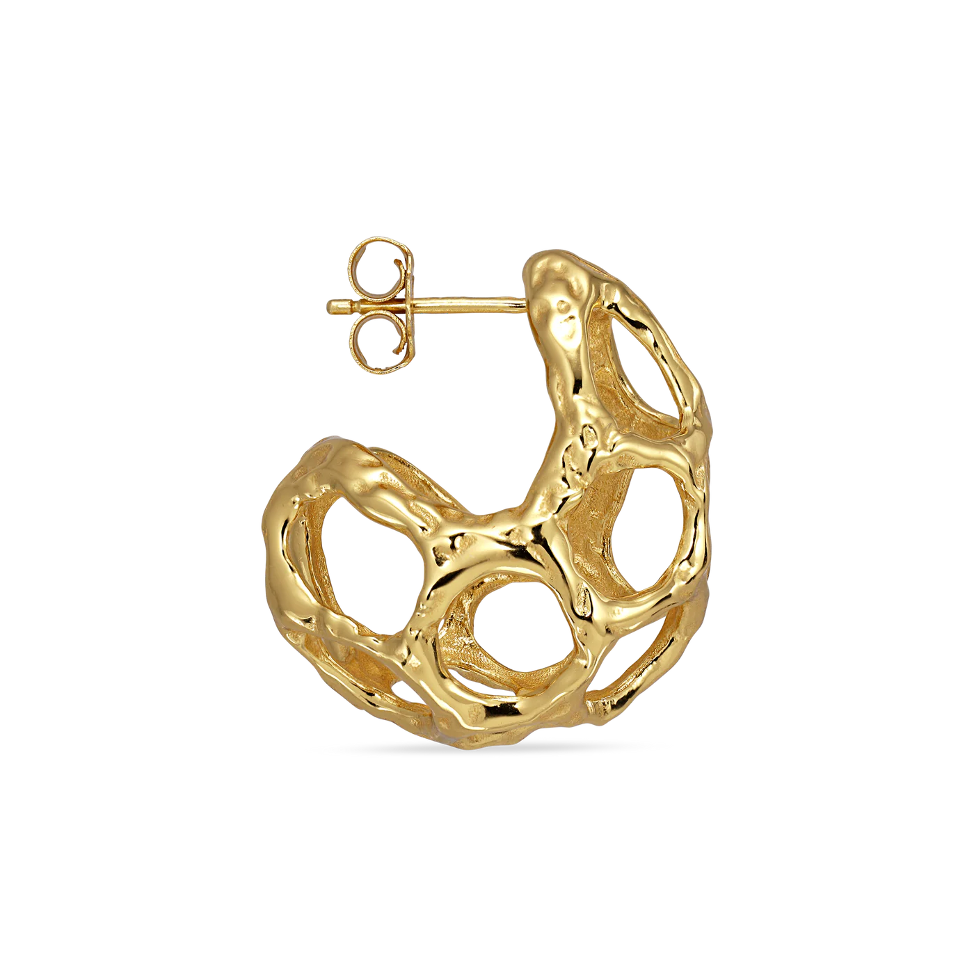 Chunky Space Earring Gold