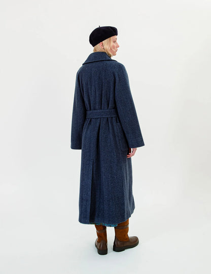 Dyveke Coat Herringbone Blue