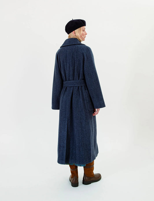 Dyveke Coat Herringbone Blue