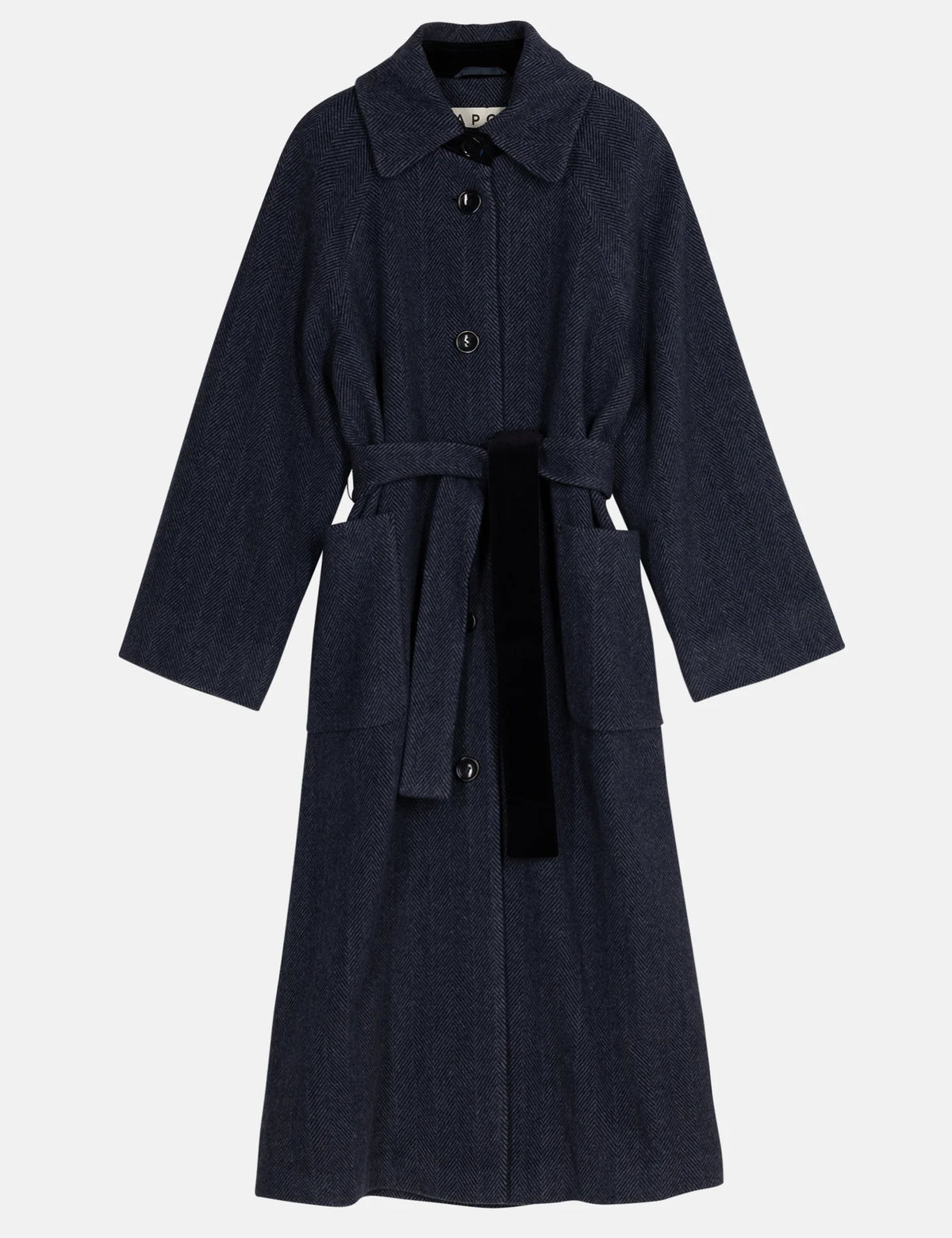 Dyveke Coat Herringbone Blue