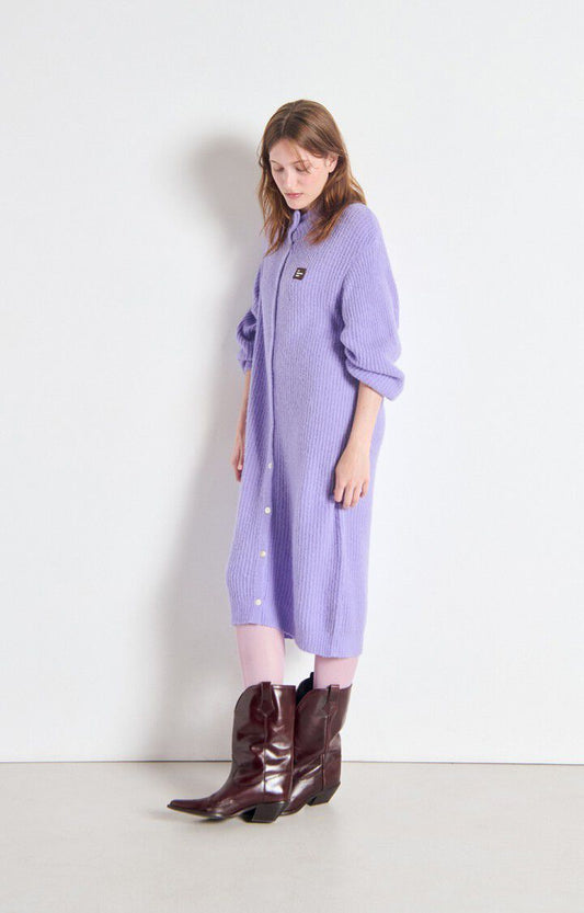 East Cardigan Long Lavender Pastel Chine
