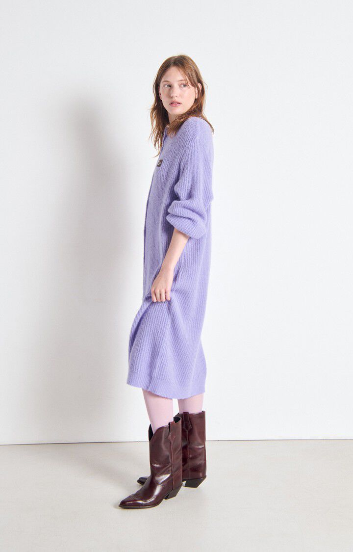 East Cardigan Long Lavender Pastel Chine