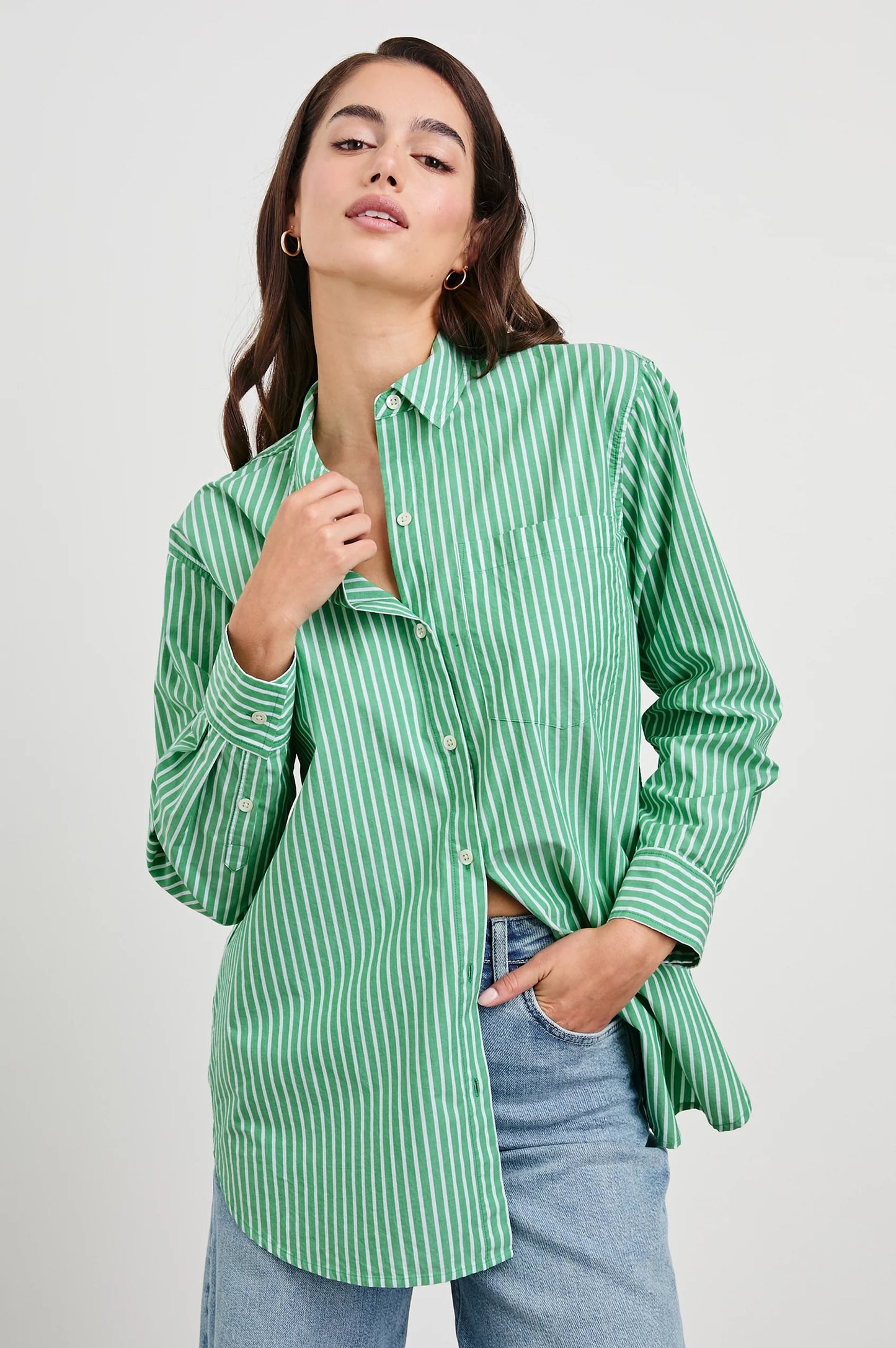 Elsa Shirt Kelly White Stripe