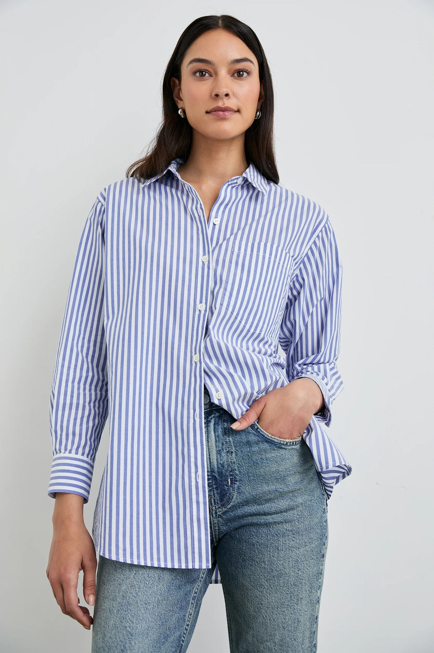 Elsa Shirt Mariner White Stripe