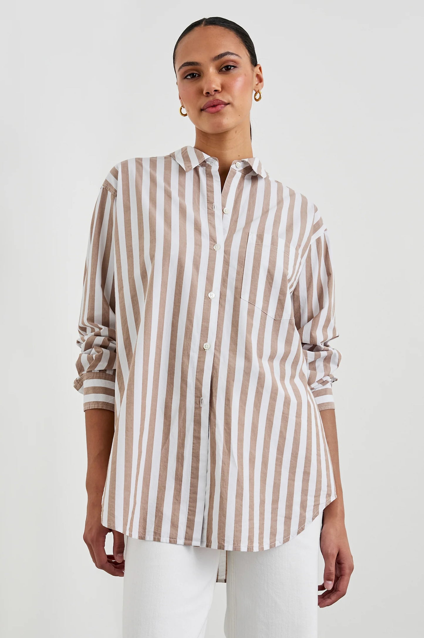 Elsa Shirt Russet White Stripe