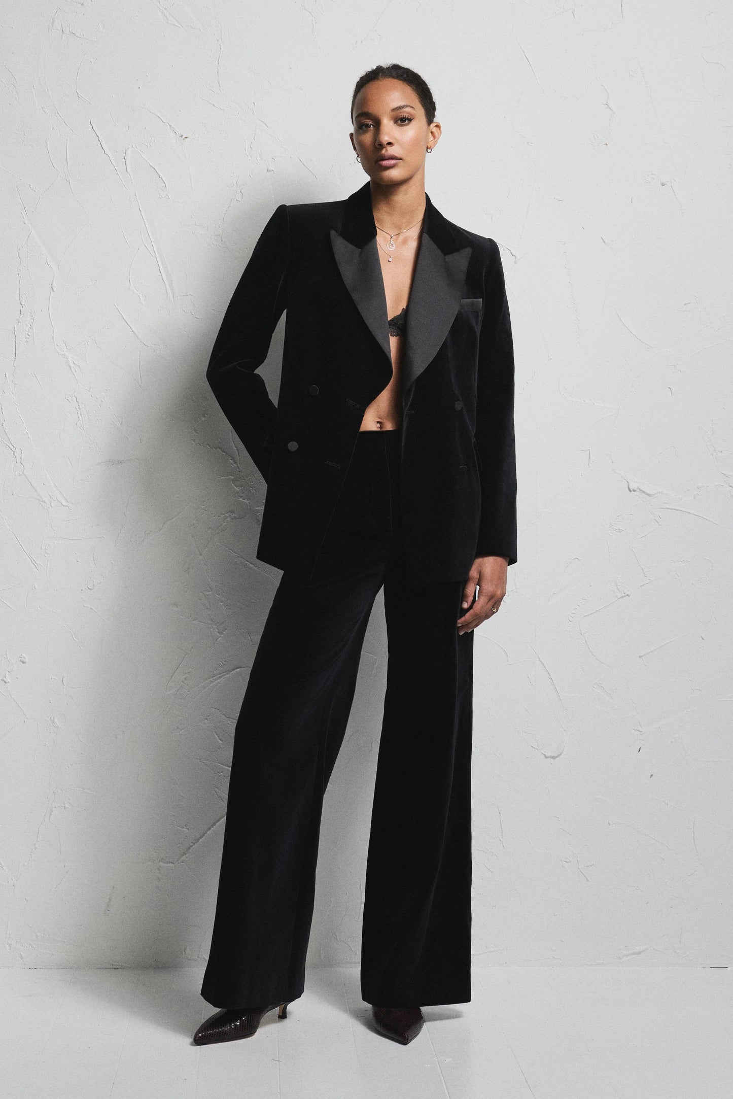 Francis Velvet Jacket Black