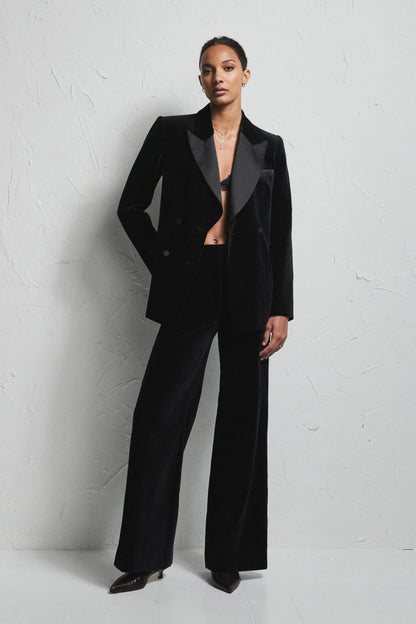 Francis Velvet Jacket Black