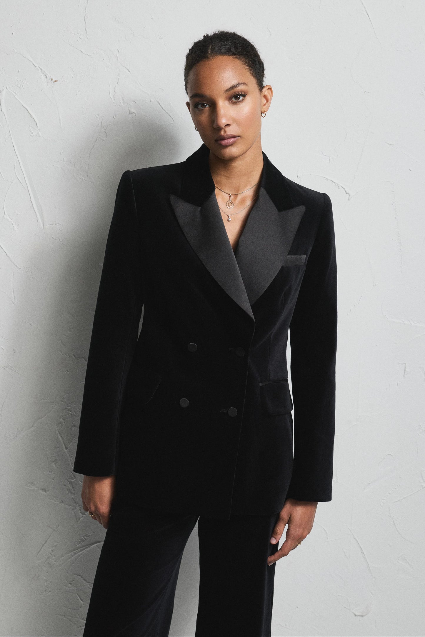 Francis Velvet Jacket Black
