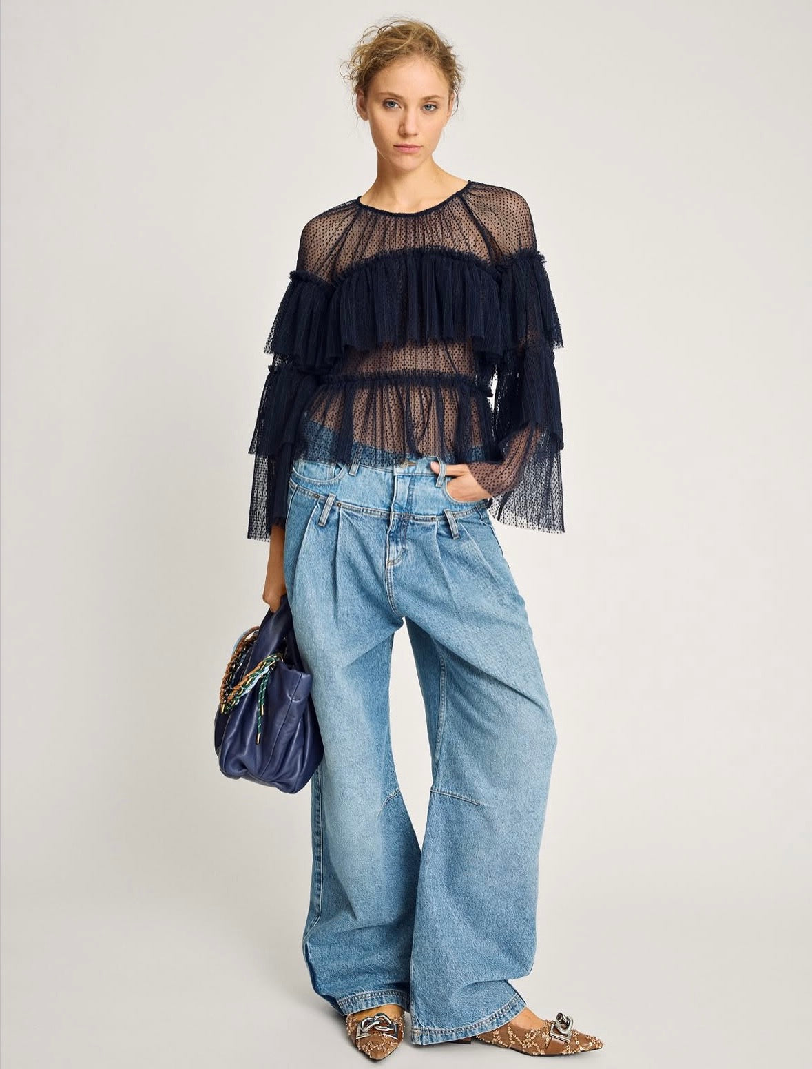 Naria Blouse Navy