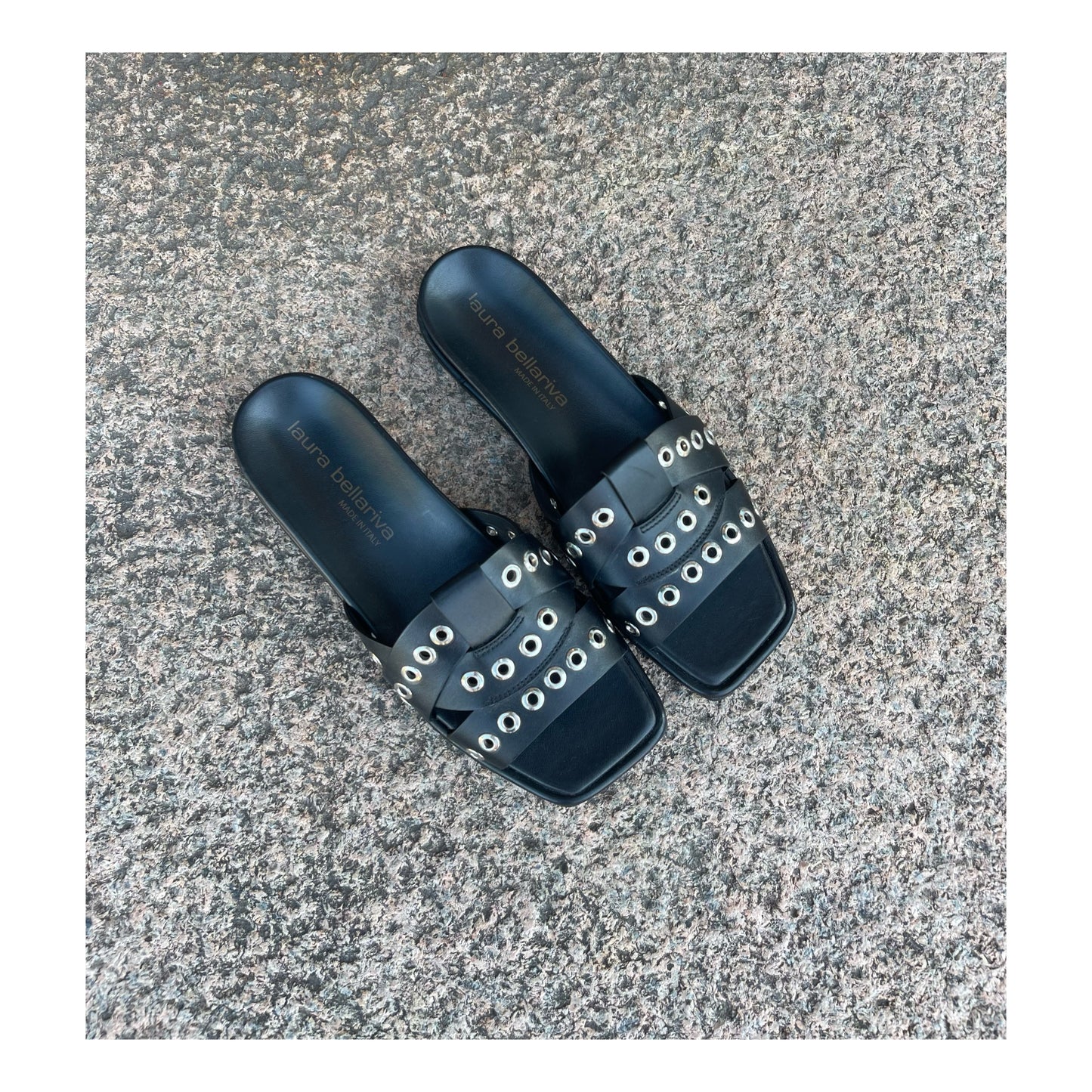 Sandal Vitello Nero Cuoio