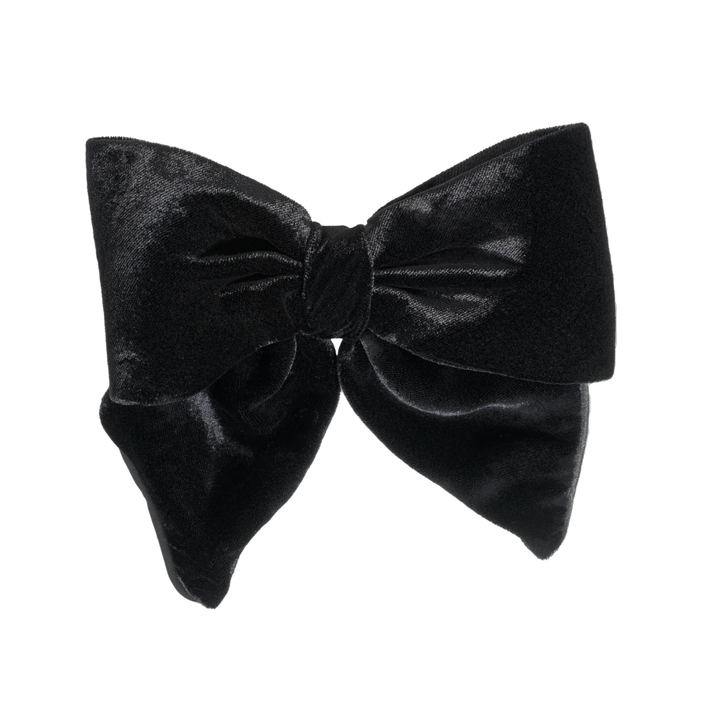 Luxury Bow Silk Velvet Black