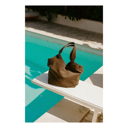 Soho Shoulder Bag Umber Suede
