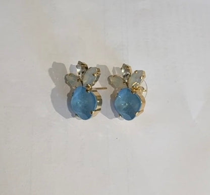 Pineapple Earrings Blue