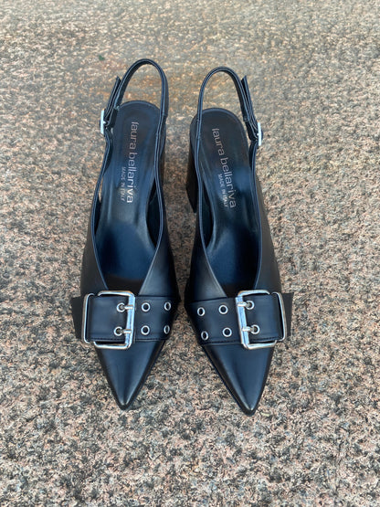 Buckle Heel Nero