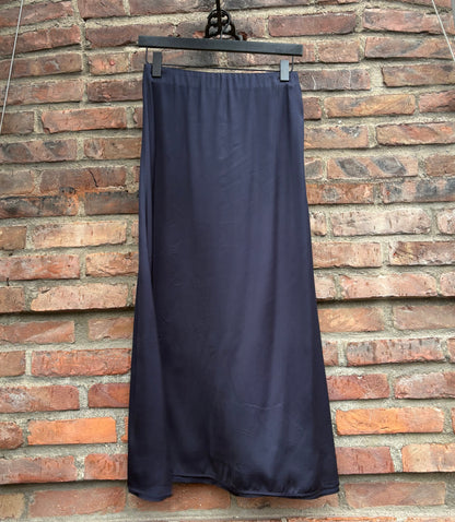 Satin Skirt Dark Blue