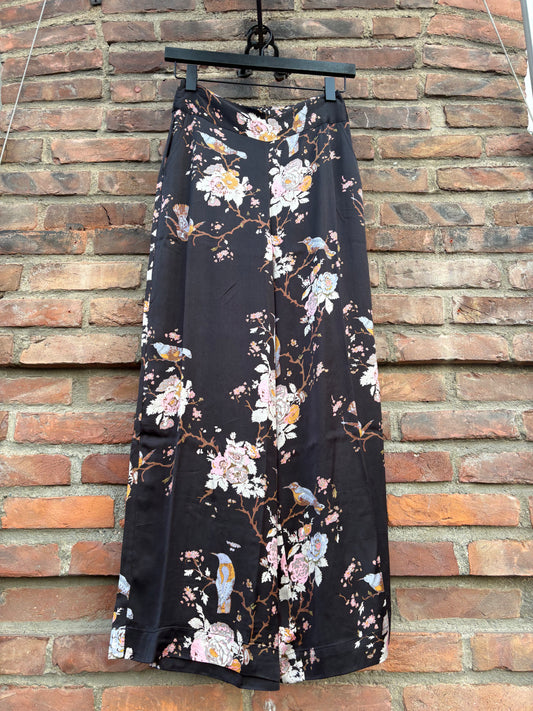 Satin Trousers Midnight Birds