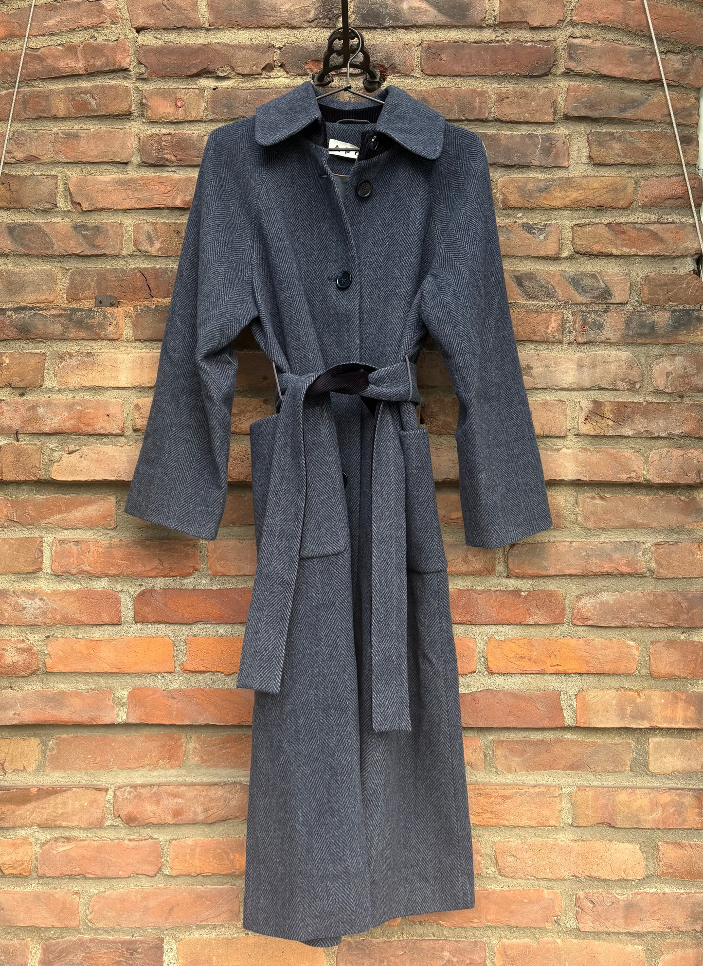 Dyveke Coat Herringbone Blue
