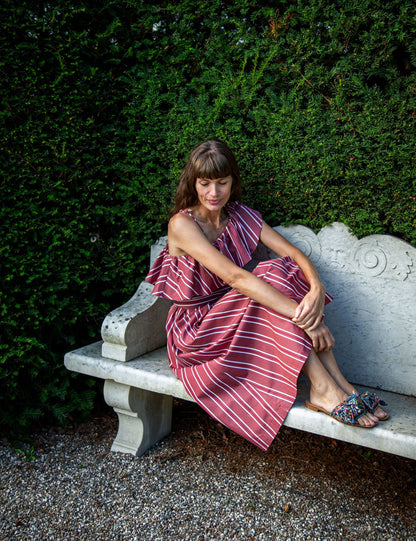 Ilise Dress Berry Stripe