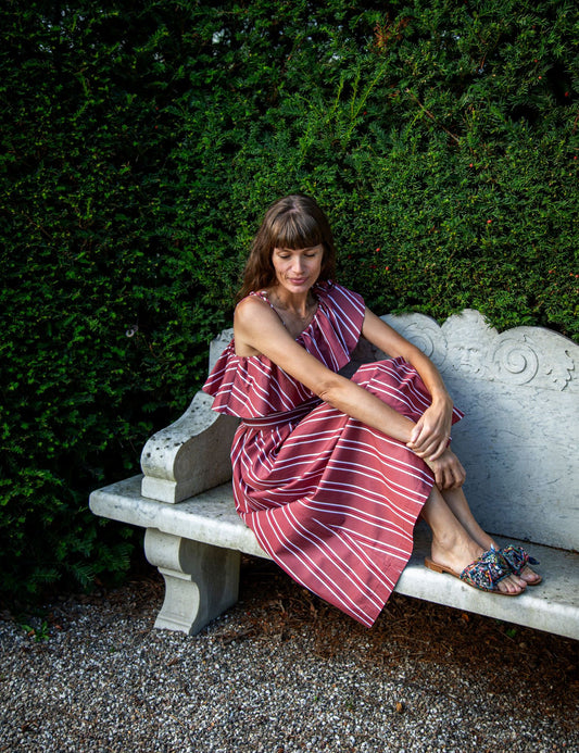 Ilise Dress Berry Stripe