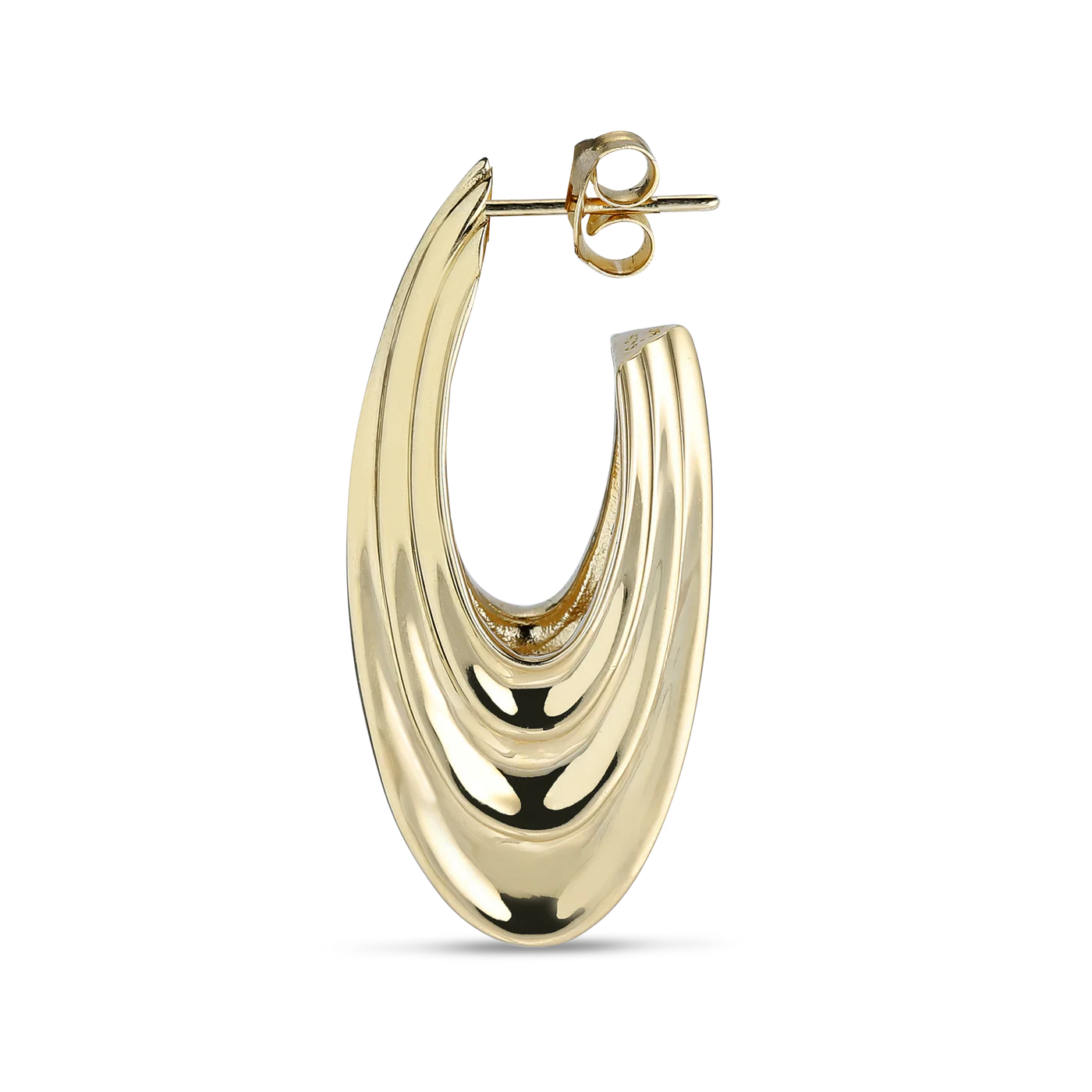 Sculpture Earrings Gold