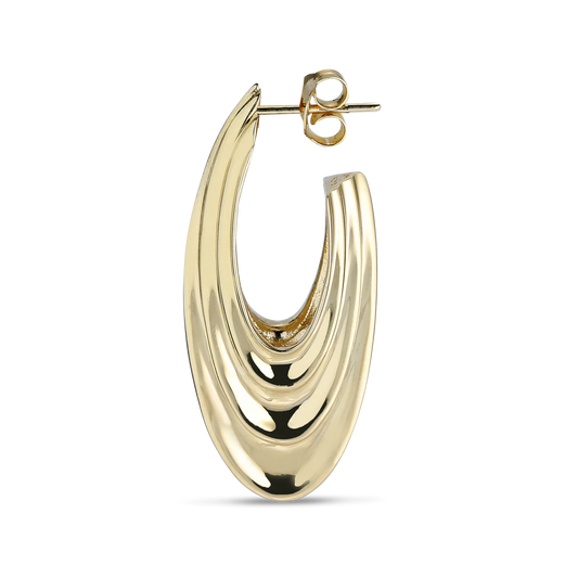 Sculpture Earrings Gold