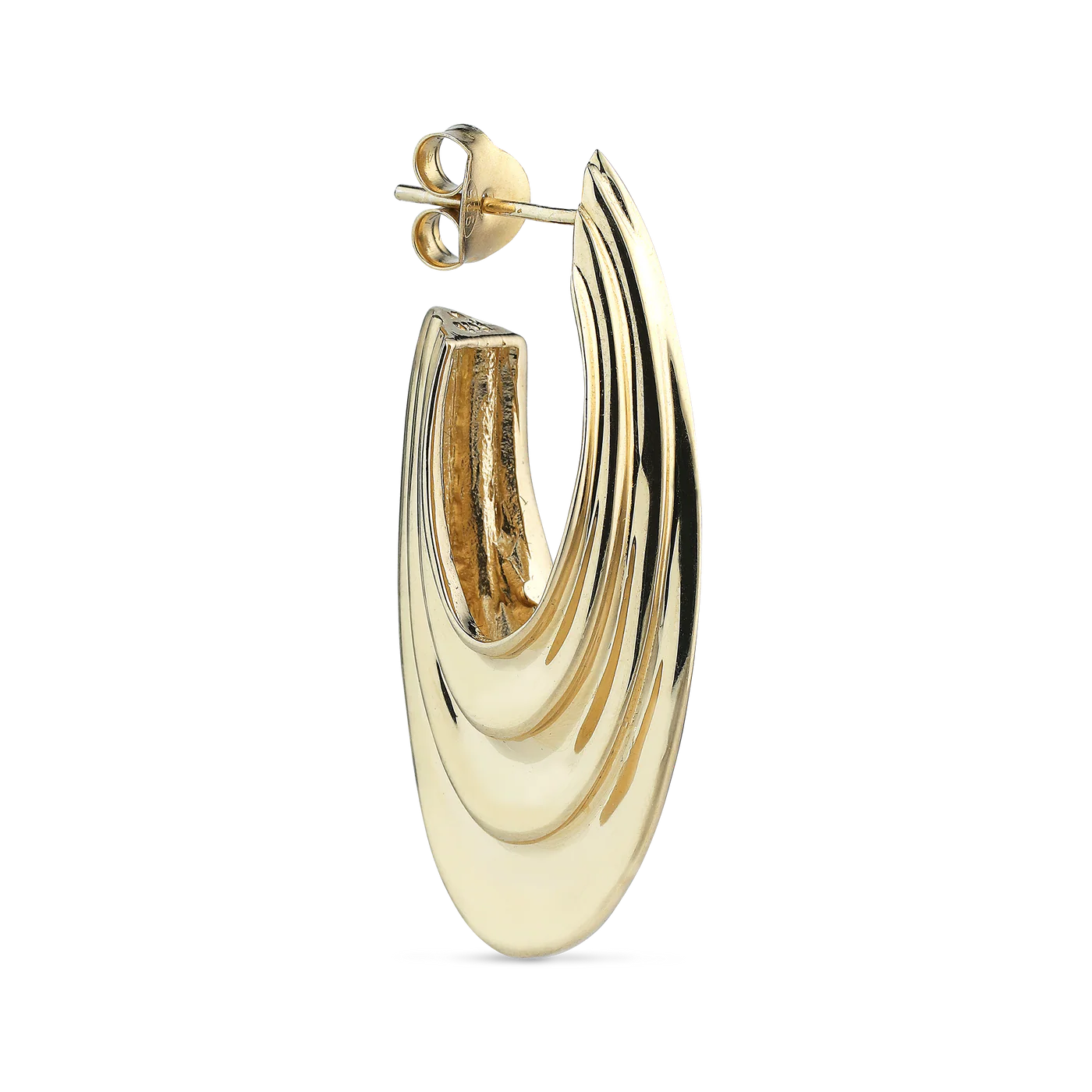 Sculpture Earrings Gold